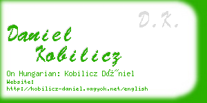 daniel kobilicz business card